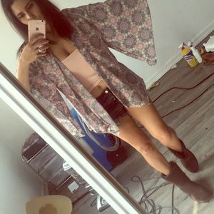 Japan Kimono - L - Pink, Ivory, Purple, Navy - New